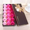 18 PZ Rose Saponi Fiore Imballato Forniture di nozze Regali Articoli per feste Bomboniere Sapone Sapone profumato Accessori da bagno Regalo di San Valentino