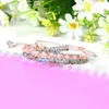Nuovi monili di modo di estate di disegno all'ingrosso Colori della miscela 6mm Facted Crystal Jade Beads Macrame Braccialetti intrecciati economici