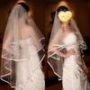 Billiga vita huvudkläder armbågslängd Wone Layer Bridal Veils Tulle Wedding Veil Custom Bridal Veils Fast Leverans Brudtillbehör8746183