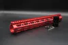 15'' inch Keymod/M-lok Style Handguard Rail Free Float Picatinny Mount System_Red Color Anodized Free Shipping