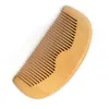 Classic 50pcslot Pocket Hair Beard Comb Peach Wood Fine Tooth Hair Care Styling Tool Anti Static Low fast Delivery Compan3467482