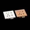 2016 New Brand Dual USB Port Electric Wall Charger Dock Socket Power Outlet Panel Plate 2 colors Smart Power Plugs DHL Free