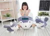 Dorimytrader 90cm Big Lovely Soft Animal Husky Plush Toy 35 '' Söt fylld tecknad Grå Dog Doll Pillow Kids Present Dy60894