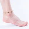 달콤한 디자인 18K 옐로우 골드 도금 CZ 나비 Anklet 팔찌 체인 체인 여성용 여성용 여성용 여성