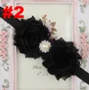 Newborn Baby Girl Christening Head Pieces 2017 with Hand Flowers & Pearls 28 Different Colors Infant Toddler Girl Headbands Birthday Wedding