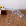 Transparant Clear PVC Paraplu Dans Prestaties Lange Handvat Paraplu's Strand Bruiloft Kleurrijke Paraplu voor Mannen Vrouwen Kids WA3234