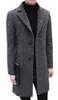 Partihandel-MLG MENS CONCISSE LAPEL MID-LONG PeaCeat Slim Overcoat