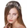 Fascinators per capelli da sposa fata per matrimoni 2018 Spose europee americane di alta qualità Pezzi per la testa Argento o oro Colore strass / cristallo