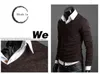 Free Shipping - New Mushroom Men sweater buckle design men's long-sleeved sweater