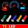 100 pezzi colorati T5 1 SMD 5050 LED 74 led Car Side Wedge T5 cruscotto interno calibro cuneo lampada Lampadine2164565
