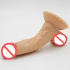 Großer realistischer Dildo, wasserfest, Fleisch, 20,4 cm, flexibler Penis mit strukturiertem Schaft und starkem Saugnapf, Sexspielzeug für Frauen