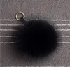 10pcs 15cm Bag Parts كبير Raccoon Raccoon Fur Pom Pom Key Rings Ball Carke -keychain for Women Handbag Pres