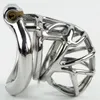 Open Mouth Snap Ring 6.5cm cage steel chastity device for men with flexible curved ring