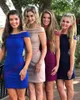 I lager Homecoming klänningar Hoco 2k17 från axeln Kort / Mini Semi Formell Eventklänning Sexiga Cocktailkolan för Party Club Wear 2017