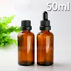 Free DHL 6 Tops for choose 352pcs 50ml Glass Essential Oil Bottles Dropper Cap Amber Dispenser 50ml Glass Dropper Bottles