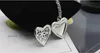 Collares colgantes de relicario Tallado de corazón Hollow Heart PO Amantes de marco de marco Joyería de plata para el collar de bodas nupciales3457050