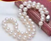 8-9mm Akoya Natural White Pearl Necklace 17 cali 925 Silver Zapięcie