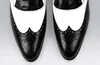 2017 Mens Handmade Black White Business Dress Shoes Genuine Leather Casual Britishi Vintage Men's Oxfords Shoes High Quality