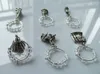 50 Sets Retro Silver Beads Wine Glass Charms World Interesse Place Club Party Decoratie Prom Gift