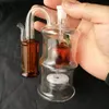 Apple hook hottes bongs accessoires Brûleur à mazout unique Bongs en verre Tuyaux Conduites d'eau Pipe en verre Plates-formes pétrolières Fumer avec compte-gouttes