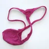 Mens new style Fashion Thong Bulge Pouch T-back Grape Smugglers Striped jersey G4034 purple stripes stretchy