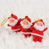 Enfeites de árvore de natal Papai Noel ano novo decoração CHRISMAS Decorações Da Árvore de ouro corda Pendurado Ornamentos vermelho minúsculo santa bonecas