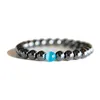 Fashion Unisex 8mm Natural Lava Stone Beaded Strands Bracelets Lucky Jewelry For Women Men Yoga Charm