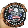 Classic American By Birth Biker от выбора флага черепа вышитый железо на патч MC Punk Sew на байкерском жилете Бесплатная доставка