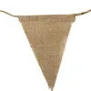 All'ingrosso- 2.8M Vintage Shabby Chic Tela di iuta Banner Rustic Wedding Bunting Decori Buntings Matrimoni Drop Shipping