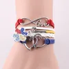 Whole-Infinity Love Hope Autism Awareness Bracelet Rhinestone Puzzle Piece Charm bracelets & bangles for women men jewelry282T