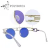 2021 gafas de sol de diseñador de marca para mujer, gafas de sol Retro con marco de Metal de alta calidad, gafas redondas geniales para hombre con caja y estuche
