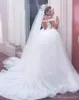 Vestidos de Novia 2020 роскошные свадебные платья с съемным поездом с плечами Полное кружевное платье свадебные платья на заказ Африканское свадебное платье