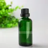 Partihandel 88 * 4 Totalt 352st glas E-flytande droppflaskor 50 ml Green Glass Essential Oil Flaskor Bästsäljande 50 ml Glass Container Pack