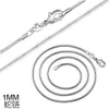 Epack 925 Silver plated Smooth Snake Chains Necklace Lobster Clasps Chain 16 18 20 22 24inch