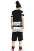 Unisex hip hop tee new cease desist paisley bandana skriva grafisk unisex t-shirt sida dragkedja utökade kvinnor och män t-shirt