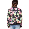 Großhandels- Frühlings-Frauen-Jacken-Art- und Weiseblumenjacke-Damen-Blumenblumen druckten beiläufige eine Knopf-dünne Klage-Mantel-weibliche Oberbekleidung-Herbst