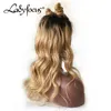 Glueless volle Spitze menschliches Haar Perücken mit Babyhaar 150 Brasilianer Haar Lose Welle Spitze Front Honig Blonde Perücke für schwarze Wome6964581