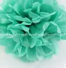 Gros-Diamètre 20cm 5pcs / lot Papier artificiel PomPom Tissue Balls Fleur pour la maison de mariage Décoration de voiture Pompon artisanat Fournitures