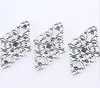 100 Stück Antiksilber hohle filigrane Blumen-Verbindungsstück-Charms-Anhänger für DIY-Armband-Schmuckherstellung, 41 x 24 mm6469578