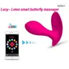 Leten Bluetooth 연결 지능형 응용 프로그램 원격 제어 웨어러블 나비 진동기 G-Spot Clitoral Vibrator 섹스 토이 17605 여성용