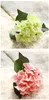 50pcs MOQ 8colors New Multi Color Realistic Spring Artificial Big Hydrangea Silk Flower Arrangement Wholesale Home Table Room for decoration