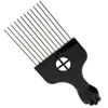 Черная пласная ручка кулака афро щетка стальной стальной сталь металлические волосы pi193u