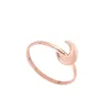 Everfast 10pc/Lot Fashion Tjock Half Moon Rings Gold Silver Rose Gold Plated Simple Smycken Män Kvinnor Sailor Jewelry EFR083 Fatory Price