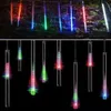 LED-strings Meteor Douche Regenverlichting, Drop Icicle Snow Falling Raindrop 30 CM 8 Buizen Waterdichte Cascading Lights for Wedding Xmas Home Decor