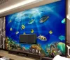 Wallpapers Ocean world heart shaped fish tank Tropical fish 3D stereo TV mural 3d wallpaper 3d wall papers for tv backdrop