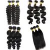 Virgin Human Hair Bundles Brazilian Hair Weaves obearbetade 840inch wefts Indian Peruvian Malaysian Mink Human Hair Extensions2604388