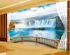 Personalizzato qualsiasi dimensione Waterfall TV murale 3d carta da parati 3d carte da parati per tv sullo sfondo