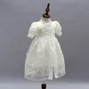 3pcs de alta qualidade moda recém -nascida meninas vestido infantil garotinha vestido de batismo garotas de renda de renda vestido de noiva9543309