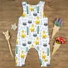 Bomull Barnkläder 2018 Nya Rompers Ärmlös Härlig Nyfödd Småbarn Barn Baby Boys Girls Jumpsuit Fox Printing Romper Sommar Outfits