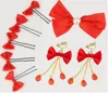 Wedding accessories headdress red bow bride hair accessories 8 pieces
